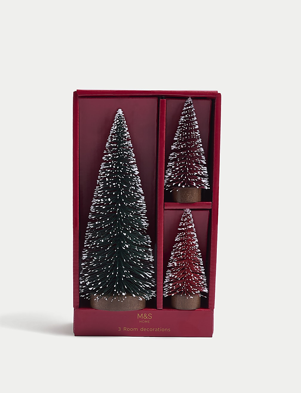 3pk Bristle Tree Decorations