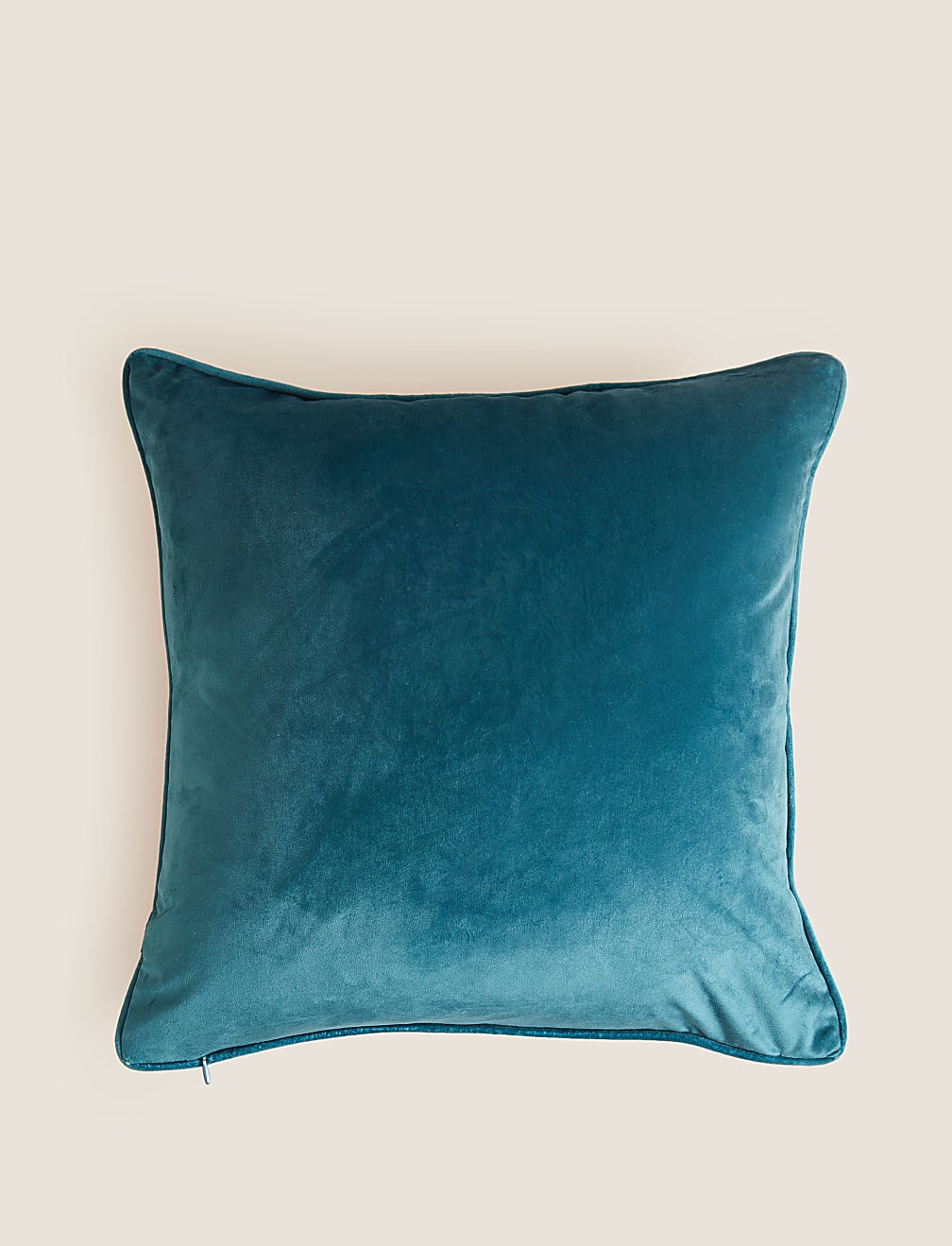 Velvet Paisley Piped Cushion