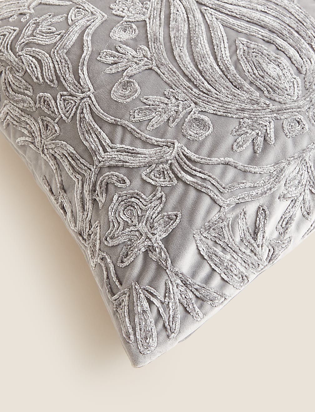 Velvet Embroidered Cushion