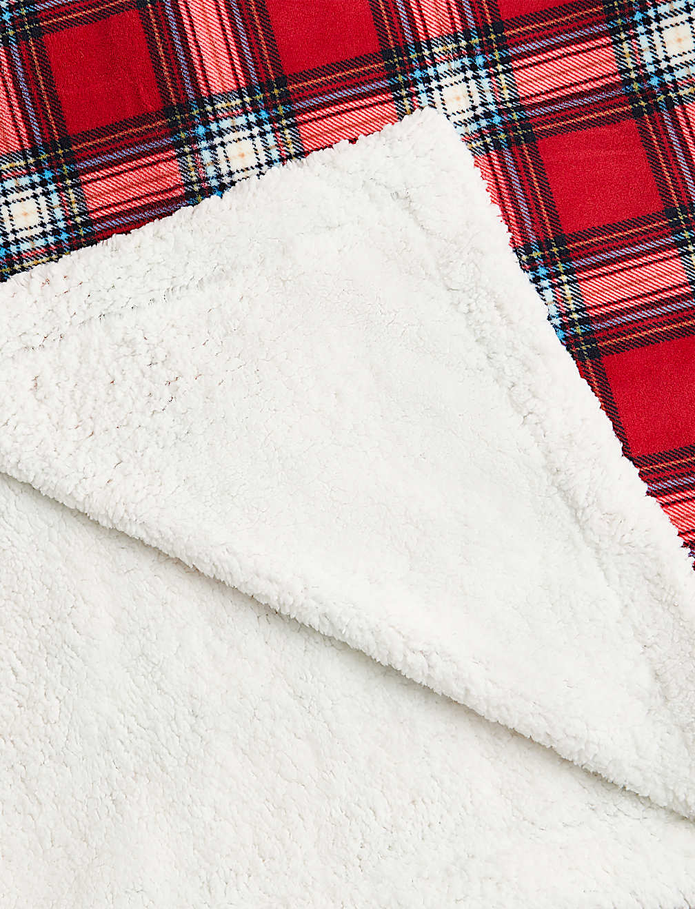 Fleece Checked Christmas Tartan Throw