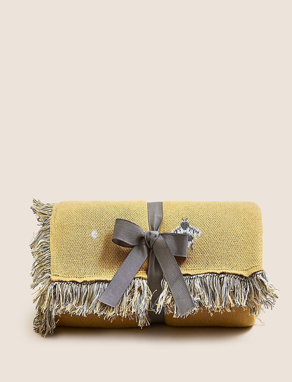 Pure Cotton Bee Knitted Throw