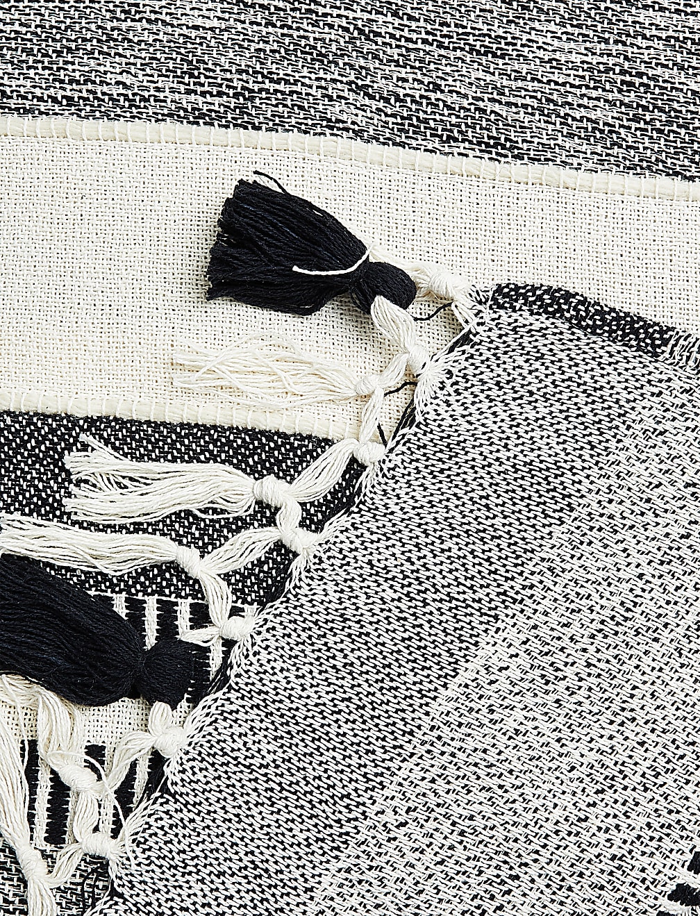 Cotton Rich Woven Monochrome Stripe Throw