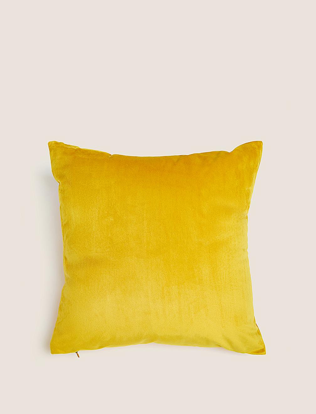 Velvet Butterfly Embroidered Cushion