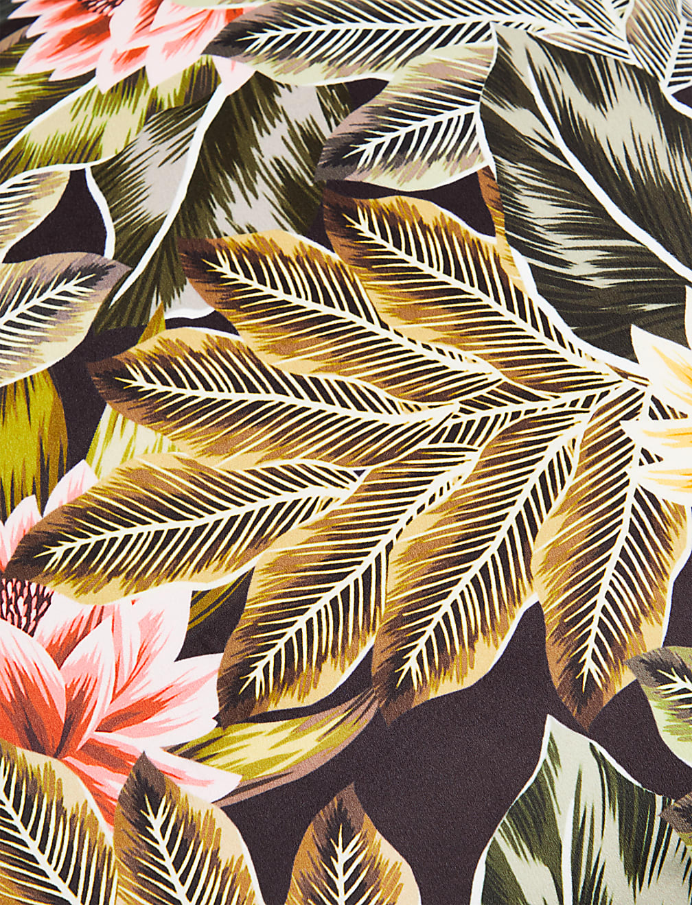 Velvet Tropical Print Cushion