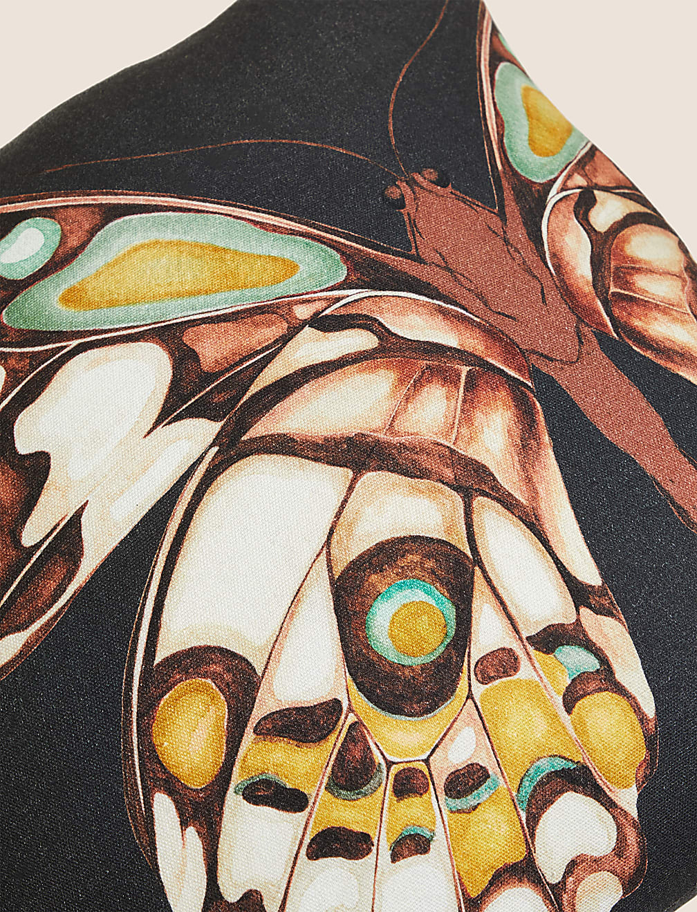 Pure Cotton Butterfly Print Cushion