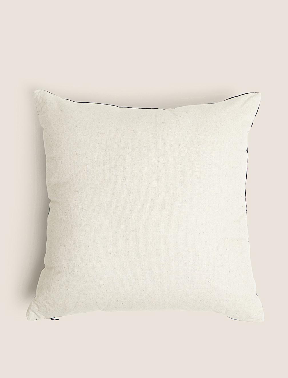 Velvet Bee Embroidered Cushion