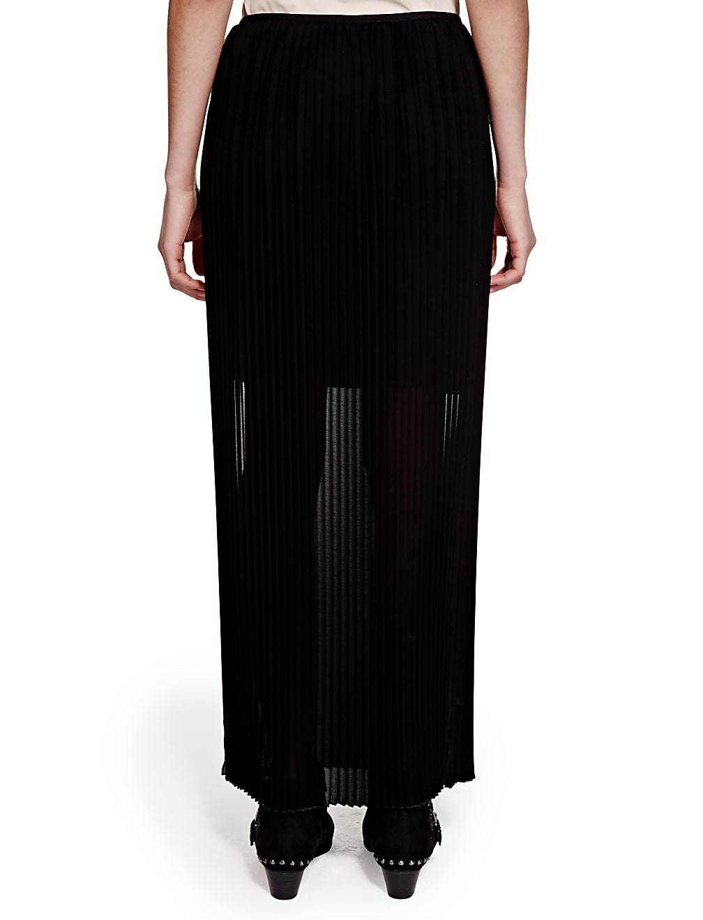 Pleated Maxi Skirt