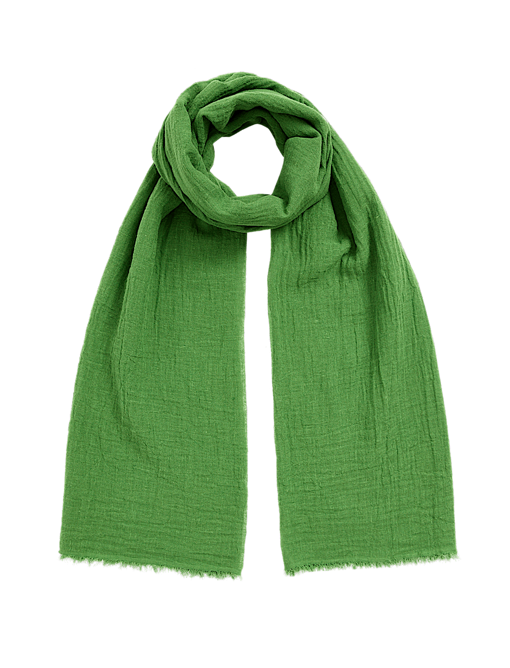 Linen Blend Fringed Scarf