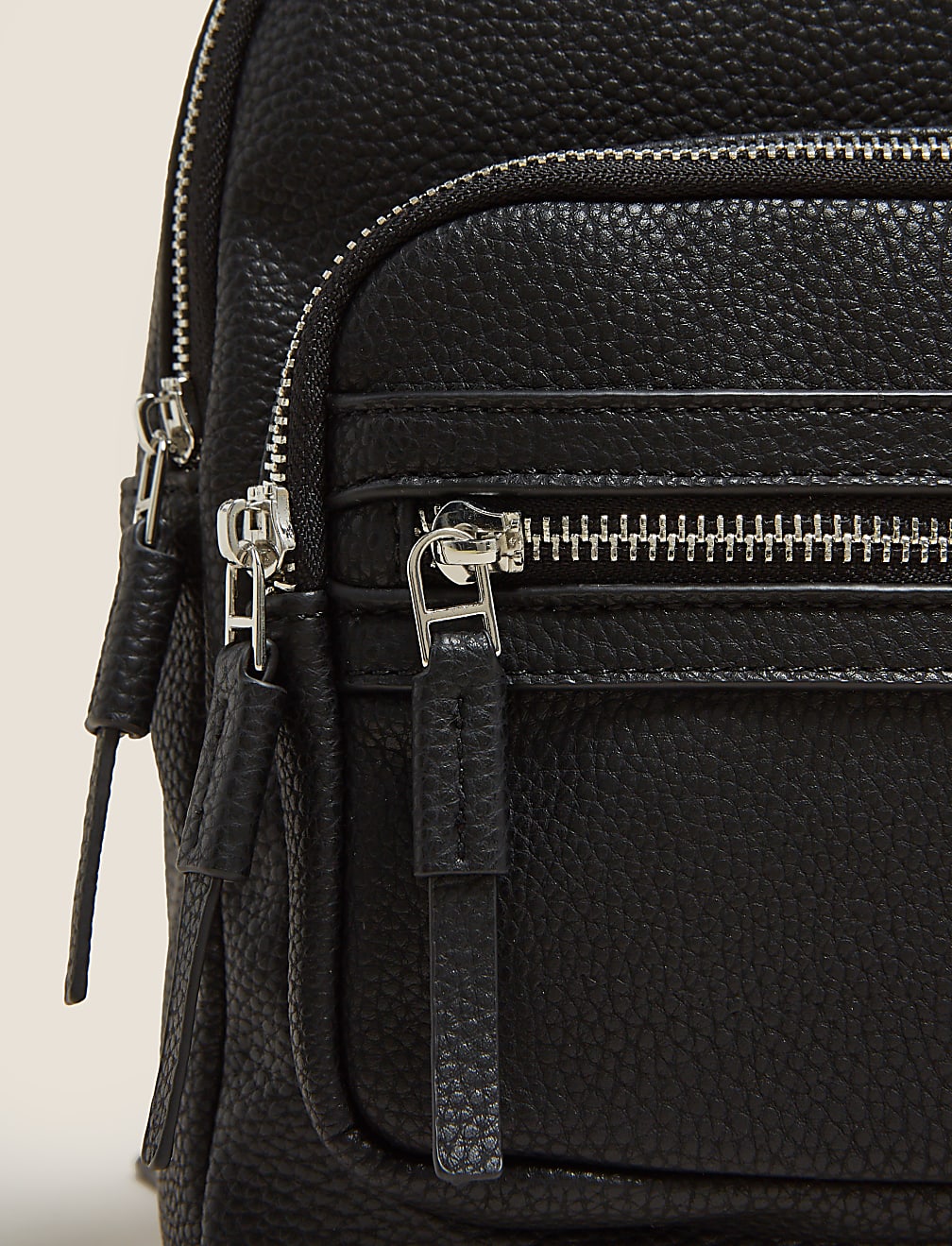Faux Leather Mini Backpack