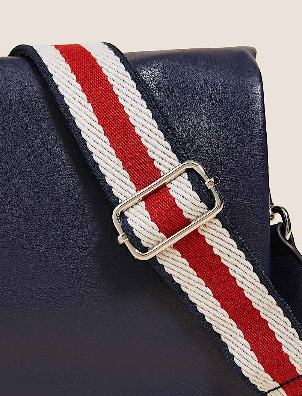 Faux Leather Messenger Cross Body Bag