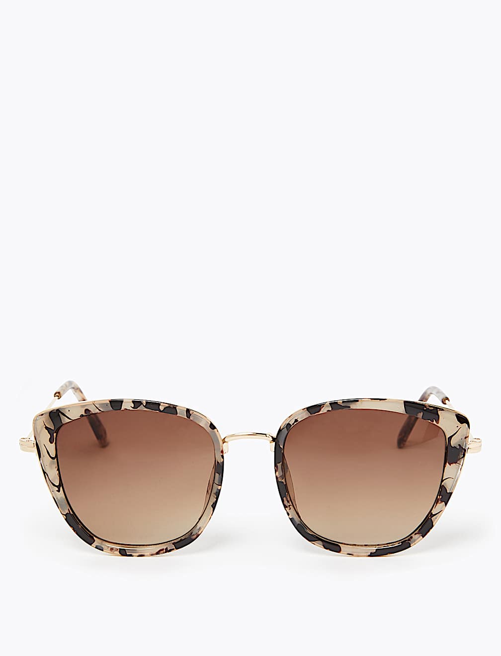 Angular Round Cat Eye Sunglasses