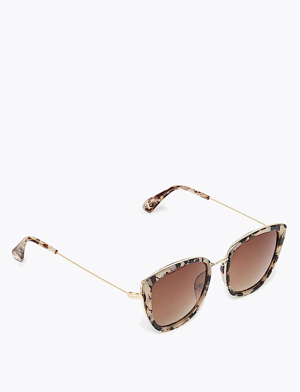 Angular Round Cat Eye Sunglasses