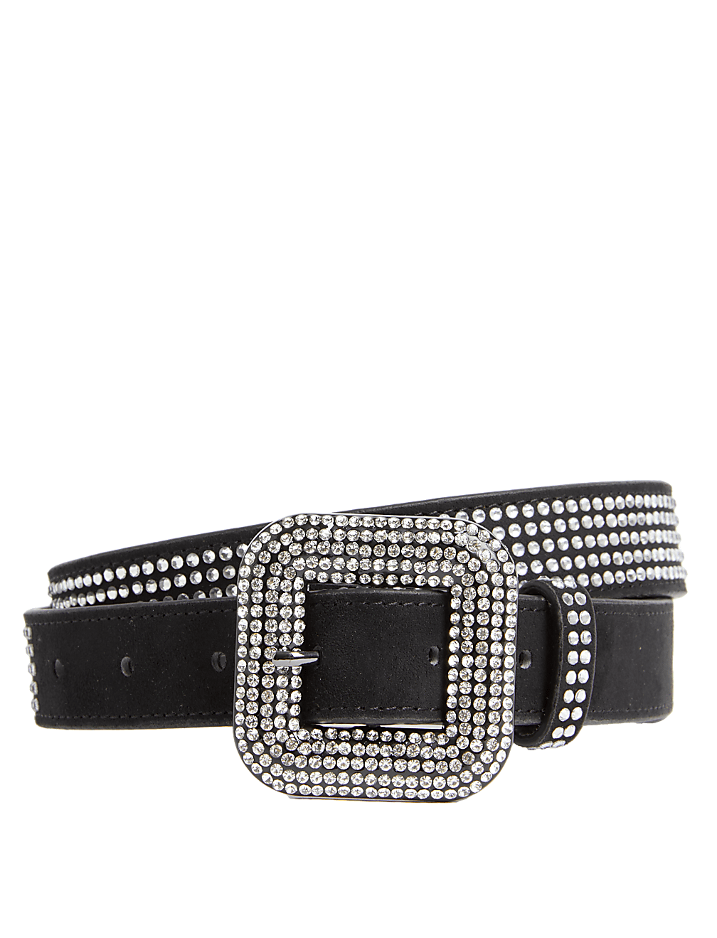 Faux Leather Crystal Jeans Belt