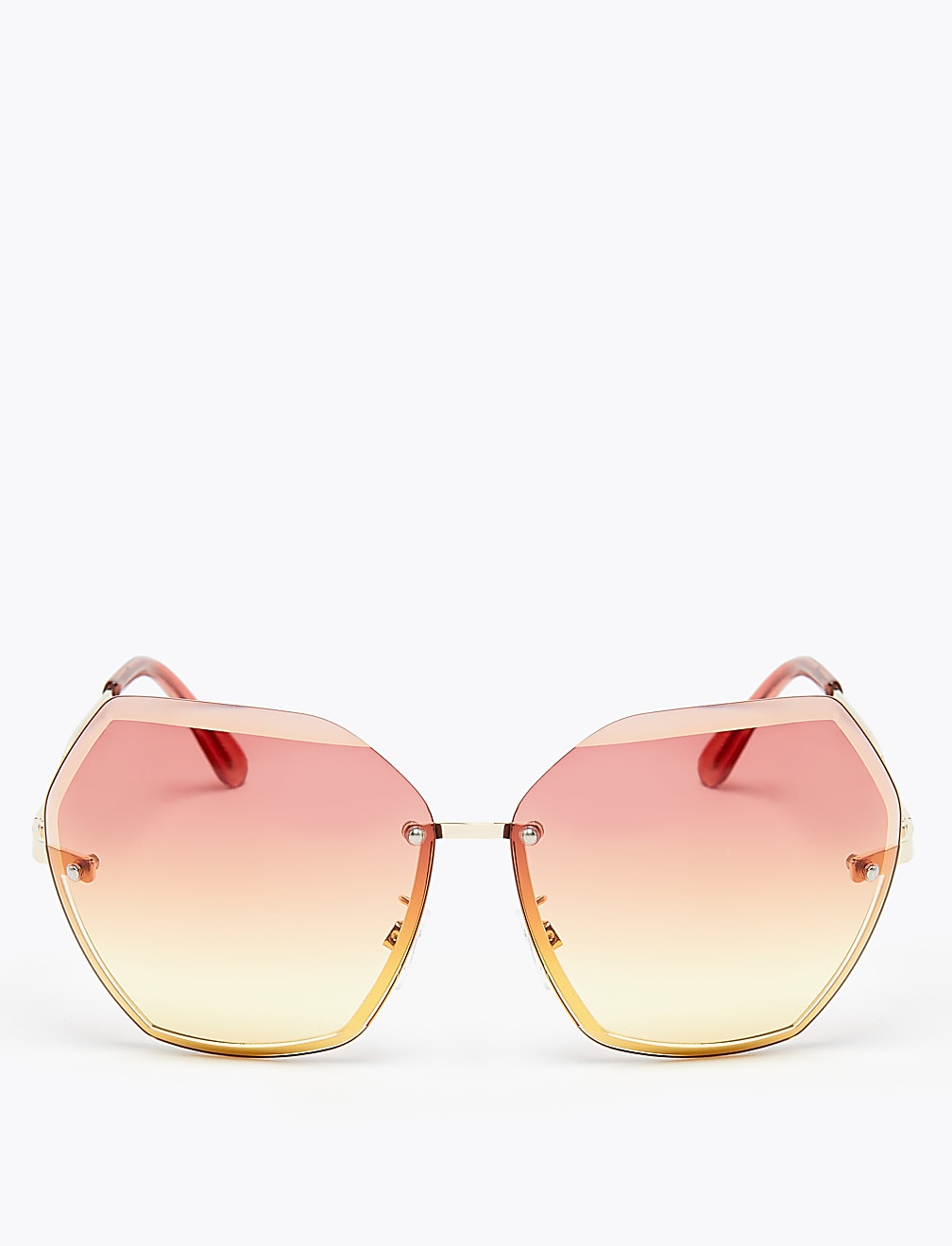 Rimless Oversized Sunglasses
