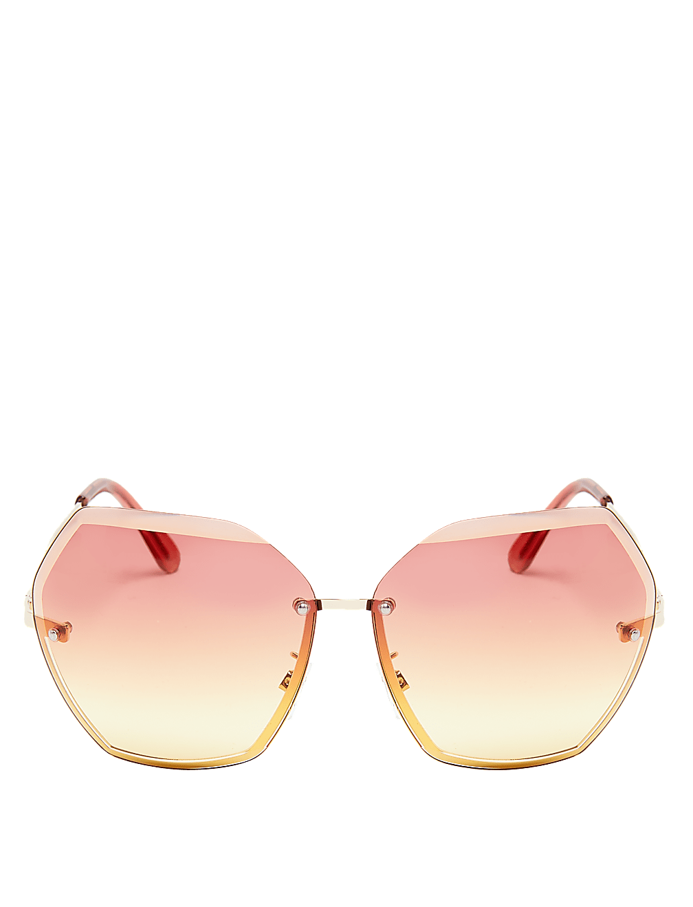 Rimless Oversized Sunglasses