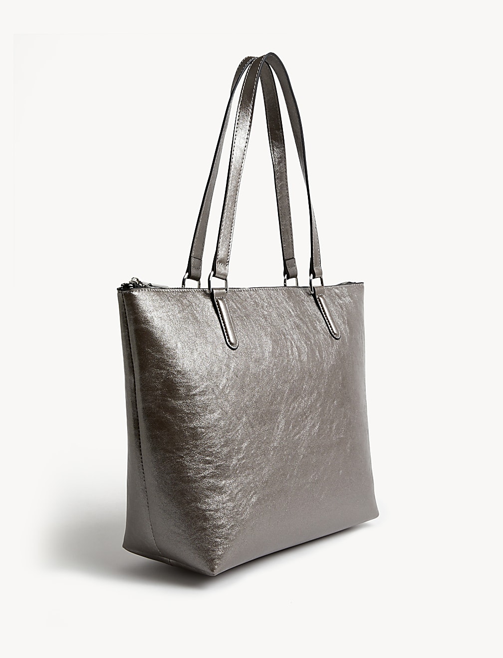 Faux Leather Croc Effect Tote Bag
