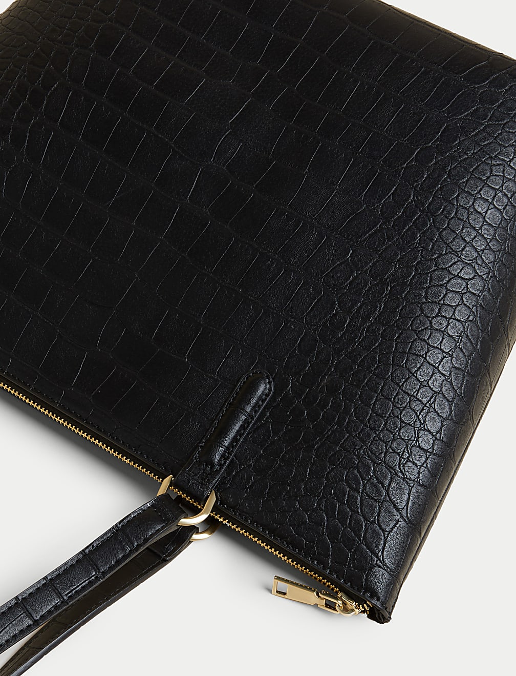 Faux Leather Croc Effect Tote Bag