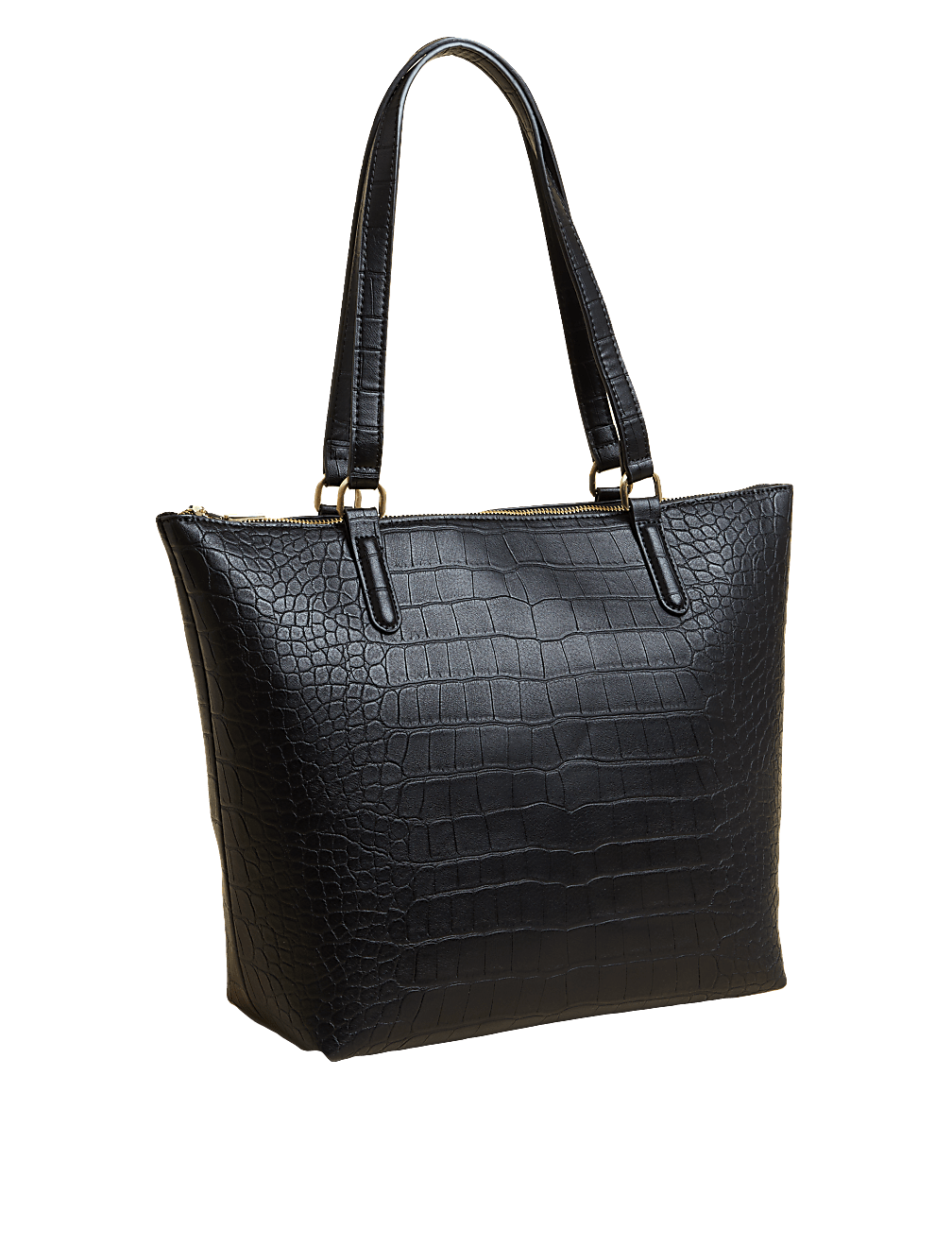 Faux Leather Croc Effect Tote Bag