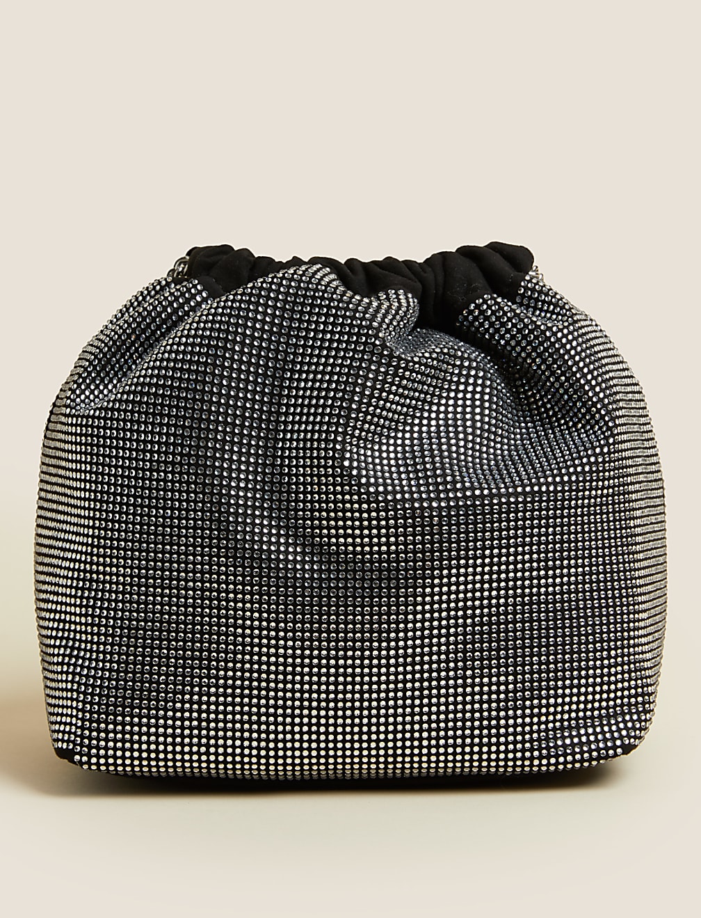 Faux Leather Drawstring Shoulder Bag