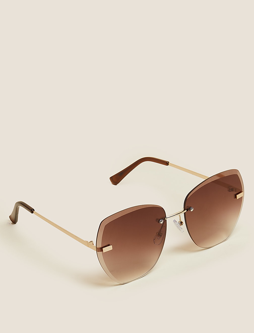 Rimless Oversized Sunglasses