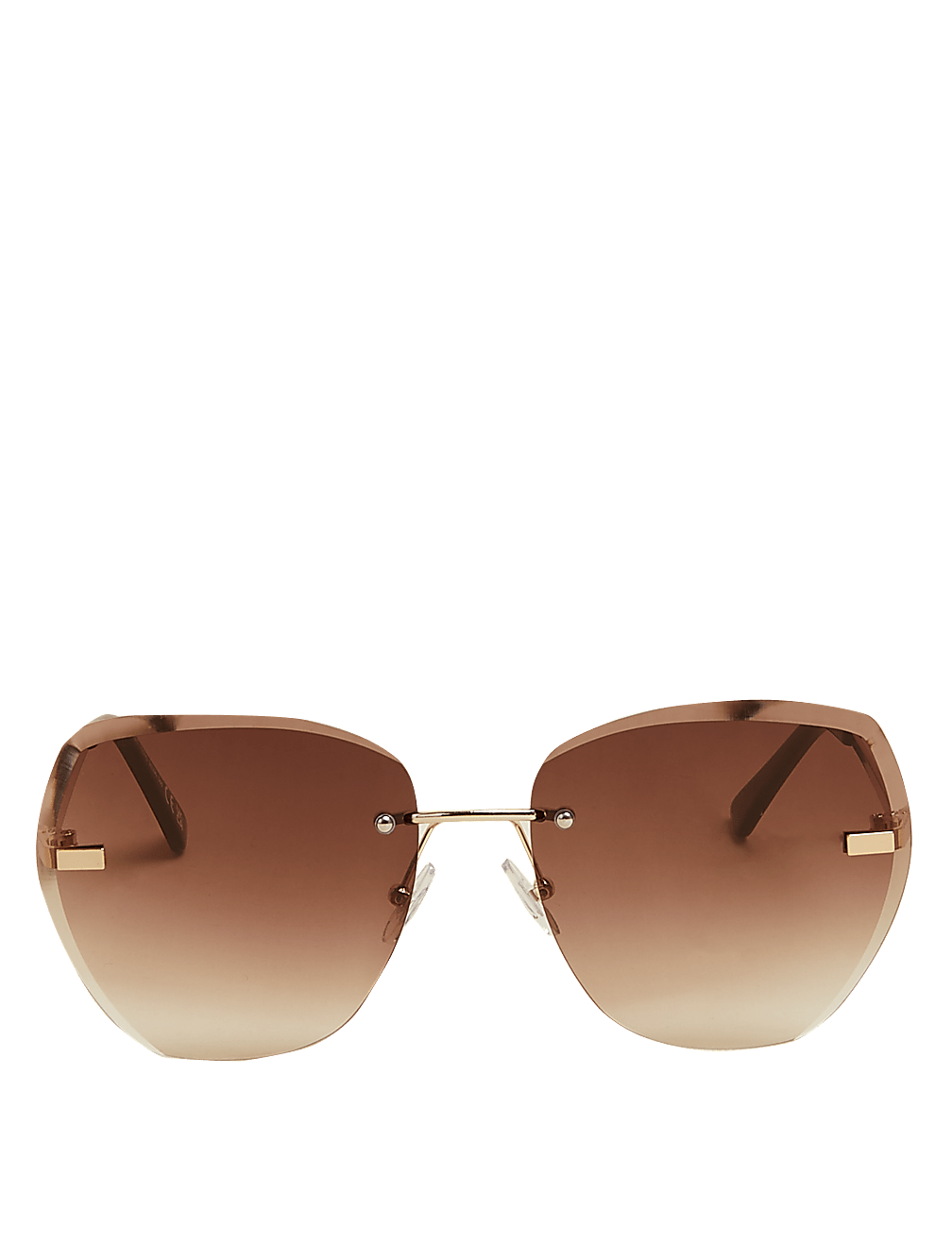 Rimless Oversized Sunglasses
