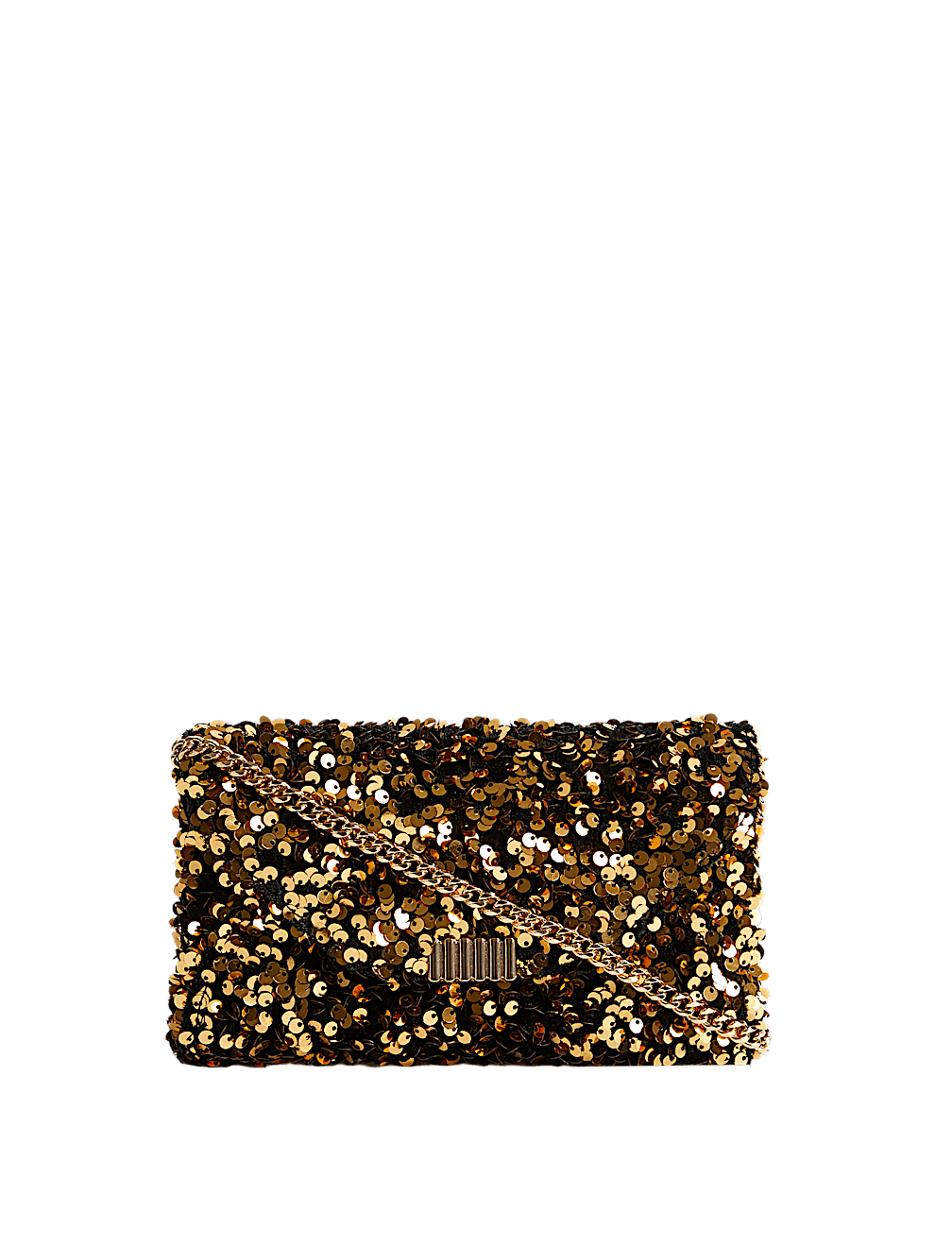 Sequin Chain Clutch Strap Bag
