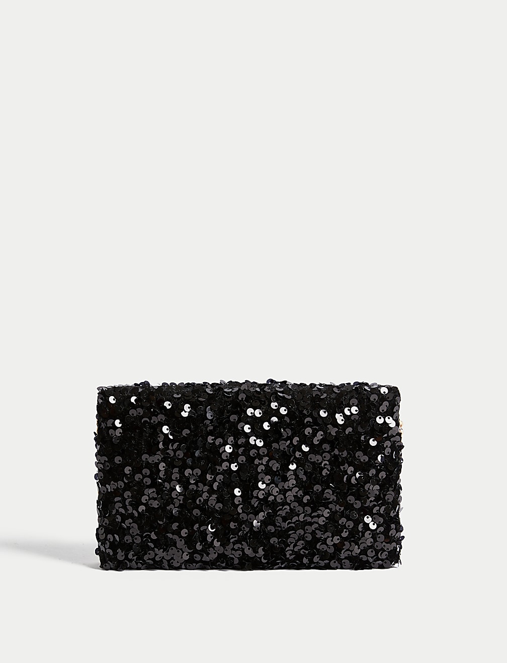 Sequin Chain Clutch Strap Bag