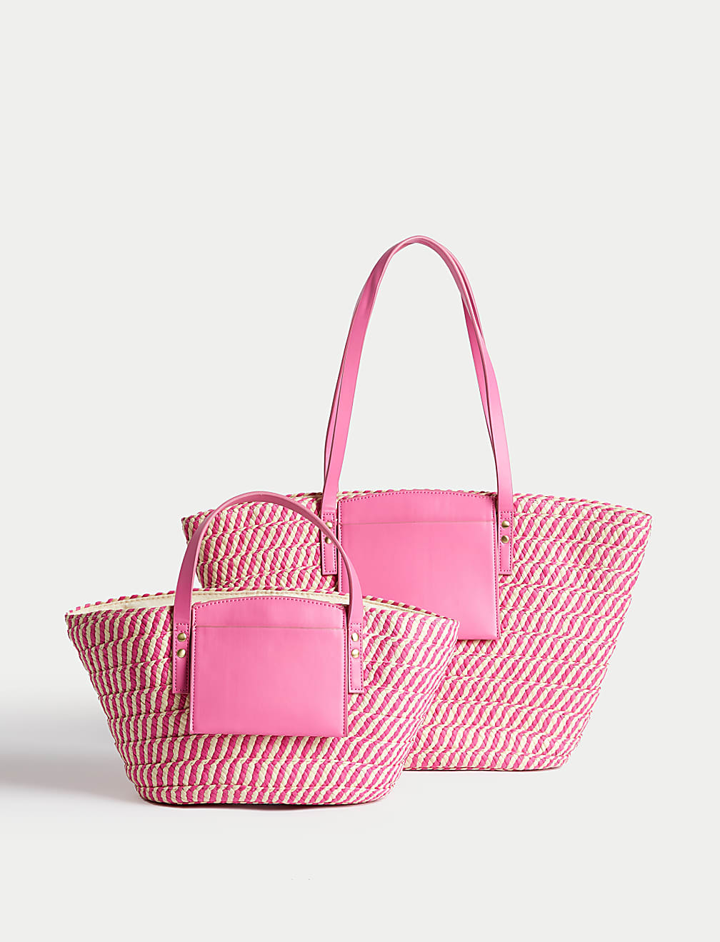 Straw Drawstring Tote Bag