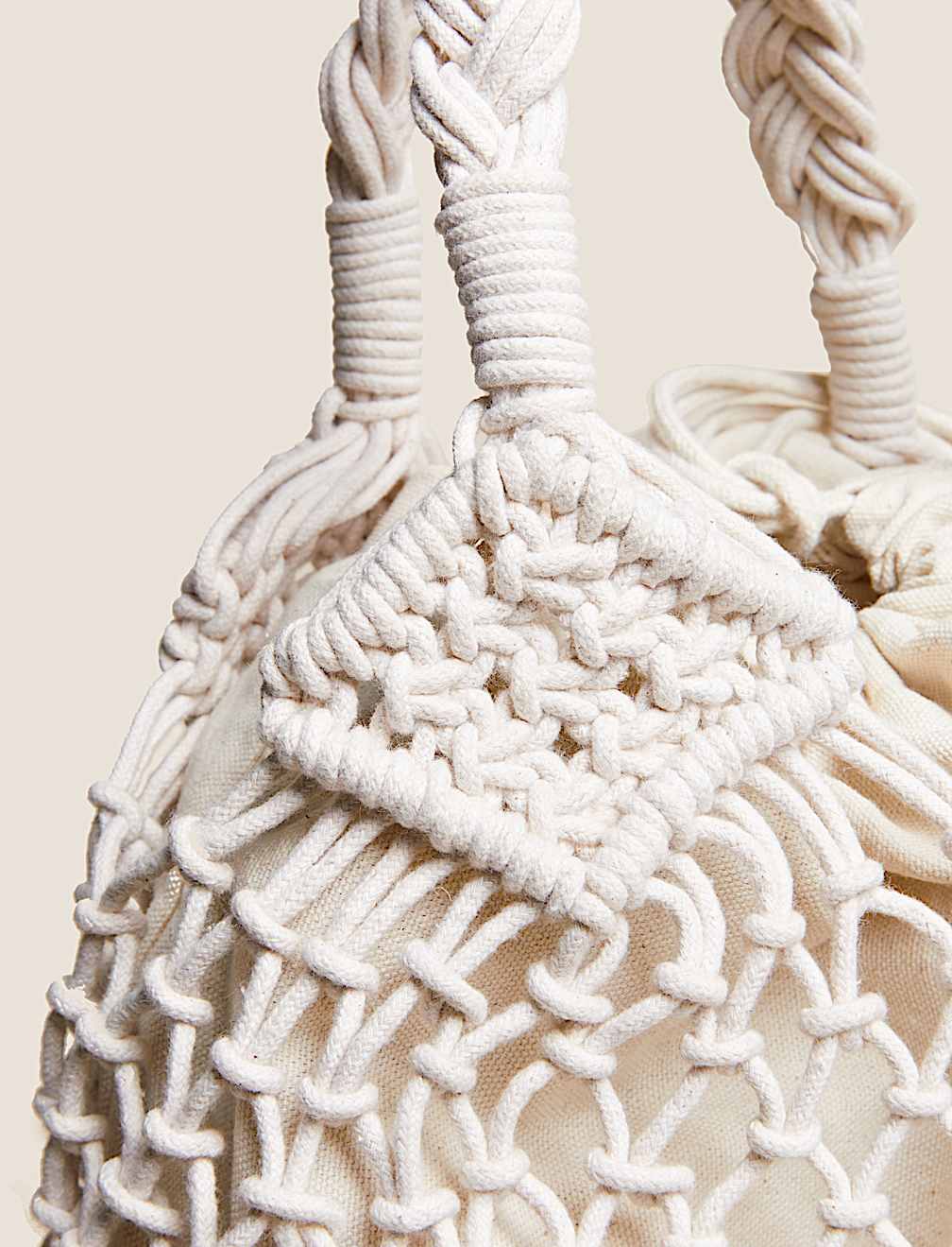 Cotton Rich Macram&eacute; Shoulder Bag