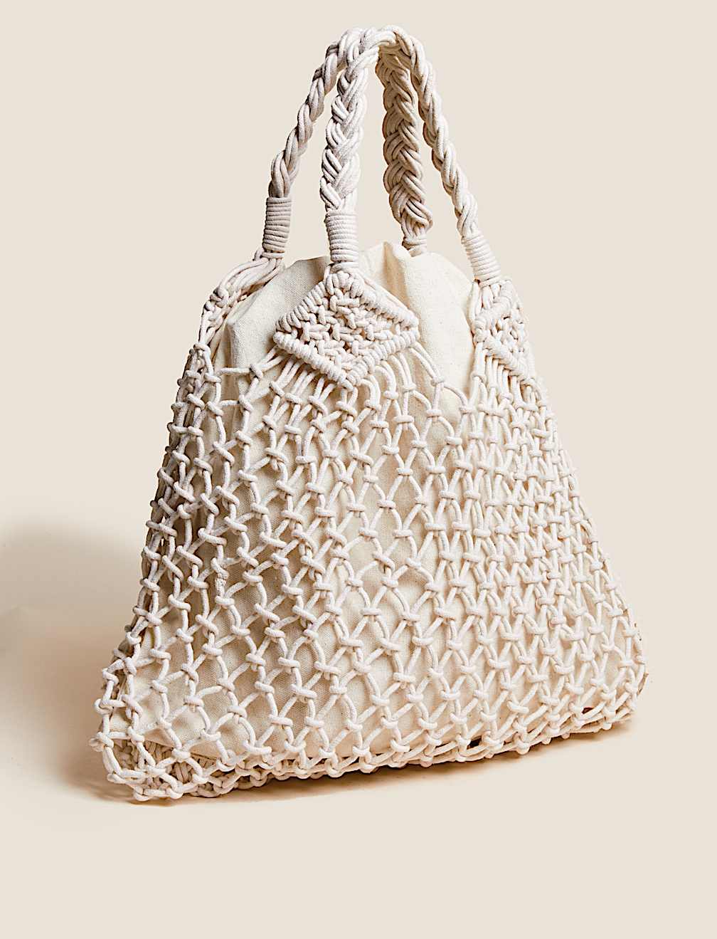 Cotton Rich Macram&eacute; Shoulder Bag