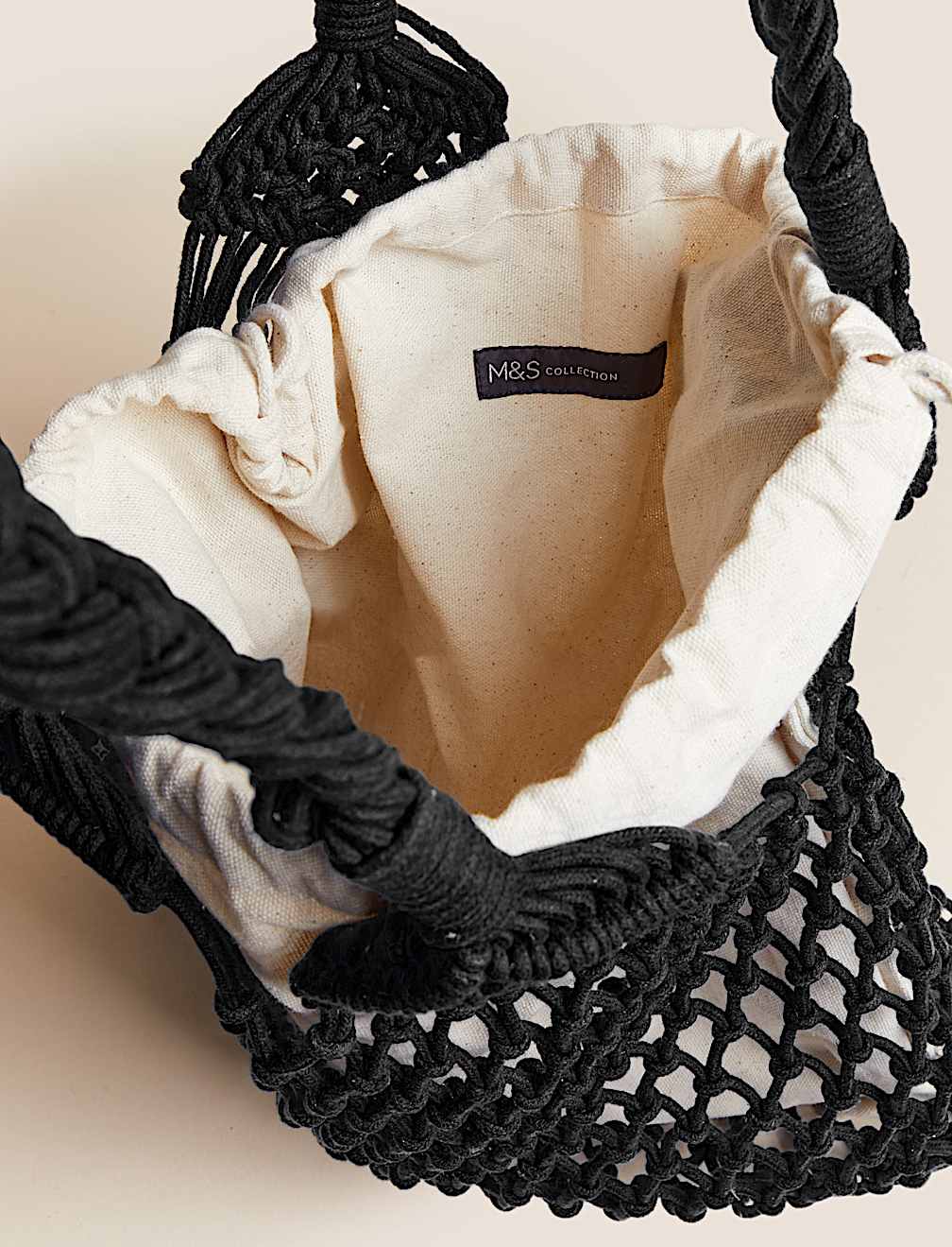 Cotton Rich Macram&eacute; Shoulder Bag