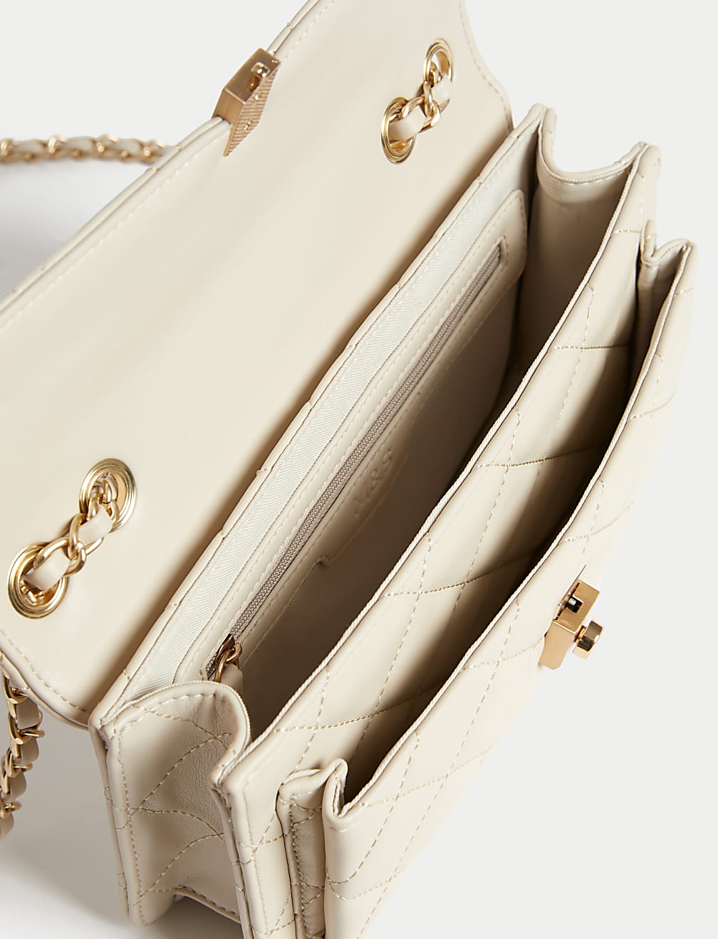 Quilted Chain Strap Cross Body Shoulder Bag