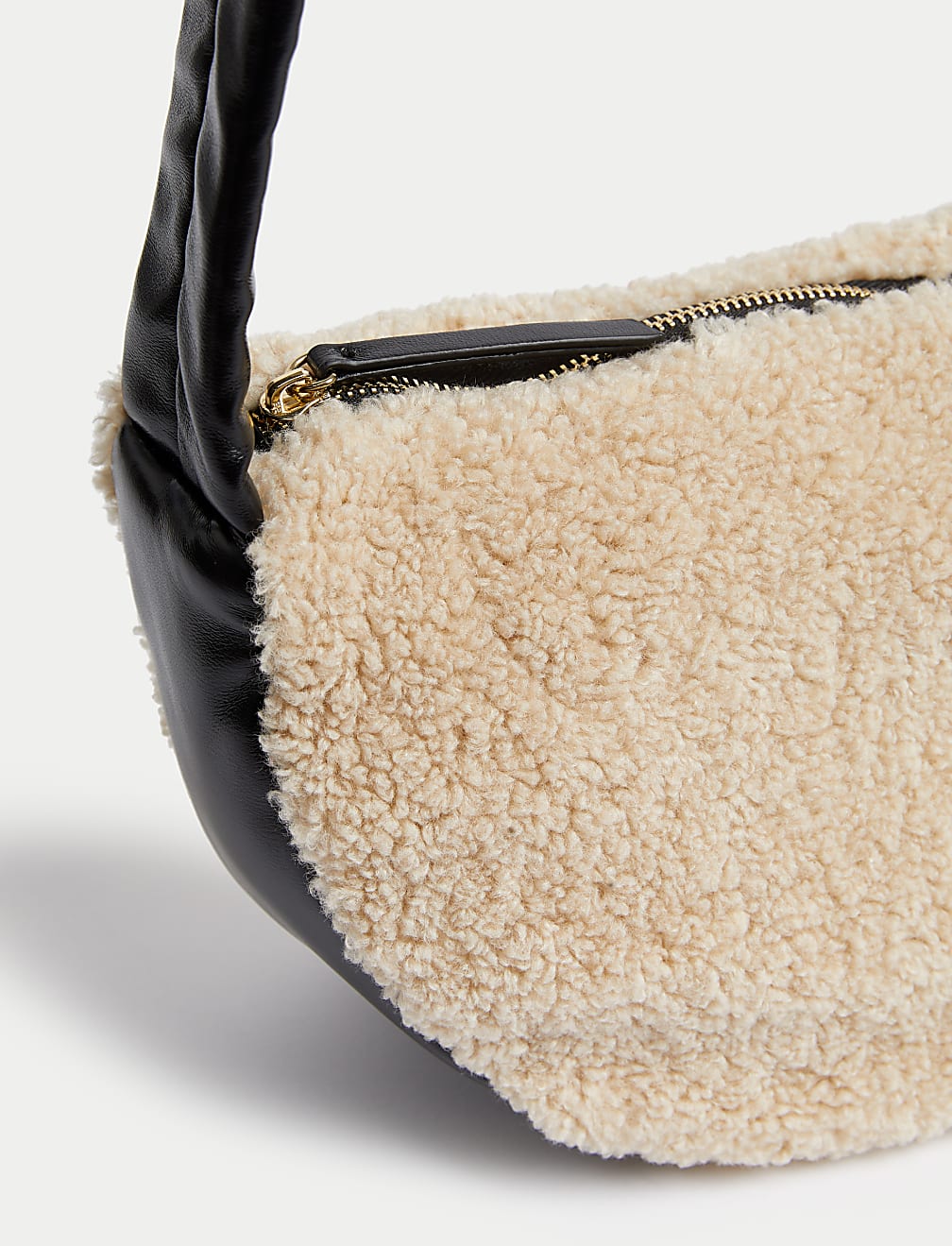 Faux Shearling Cross Body Bag