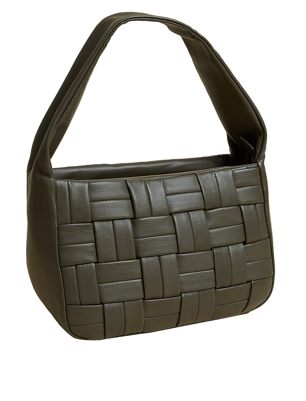 Leather Woven Shoulder Bag