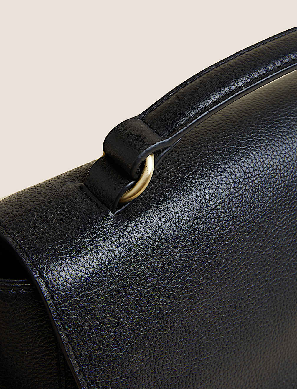 Leather Top Handle Cross Body Bag