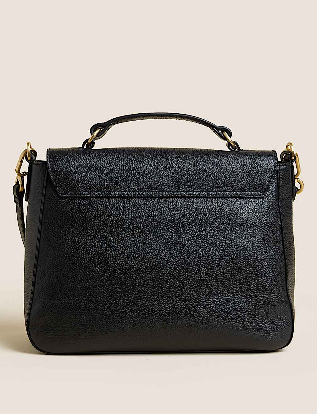 Leather Top Handle Cross Body Bag