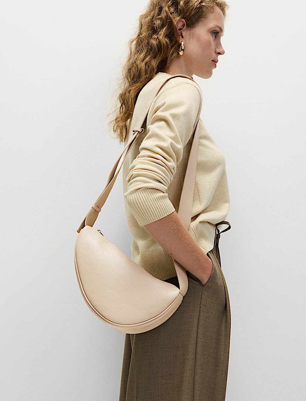 Faux Leather Sling Bag