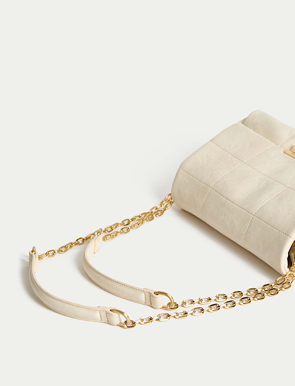 Faux Leather Quilted Shoulder Bag