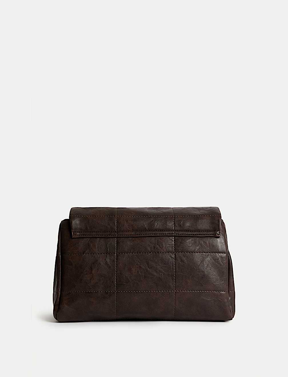 Faux Leather Quilted Shoulder Bag