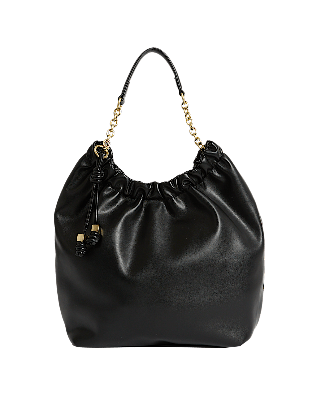 Faux Leather Chain Strap Shoulder Bag