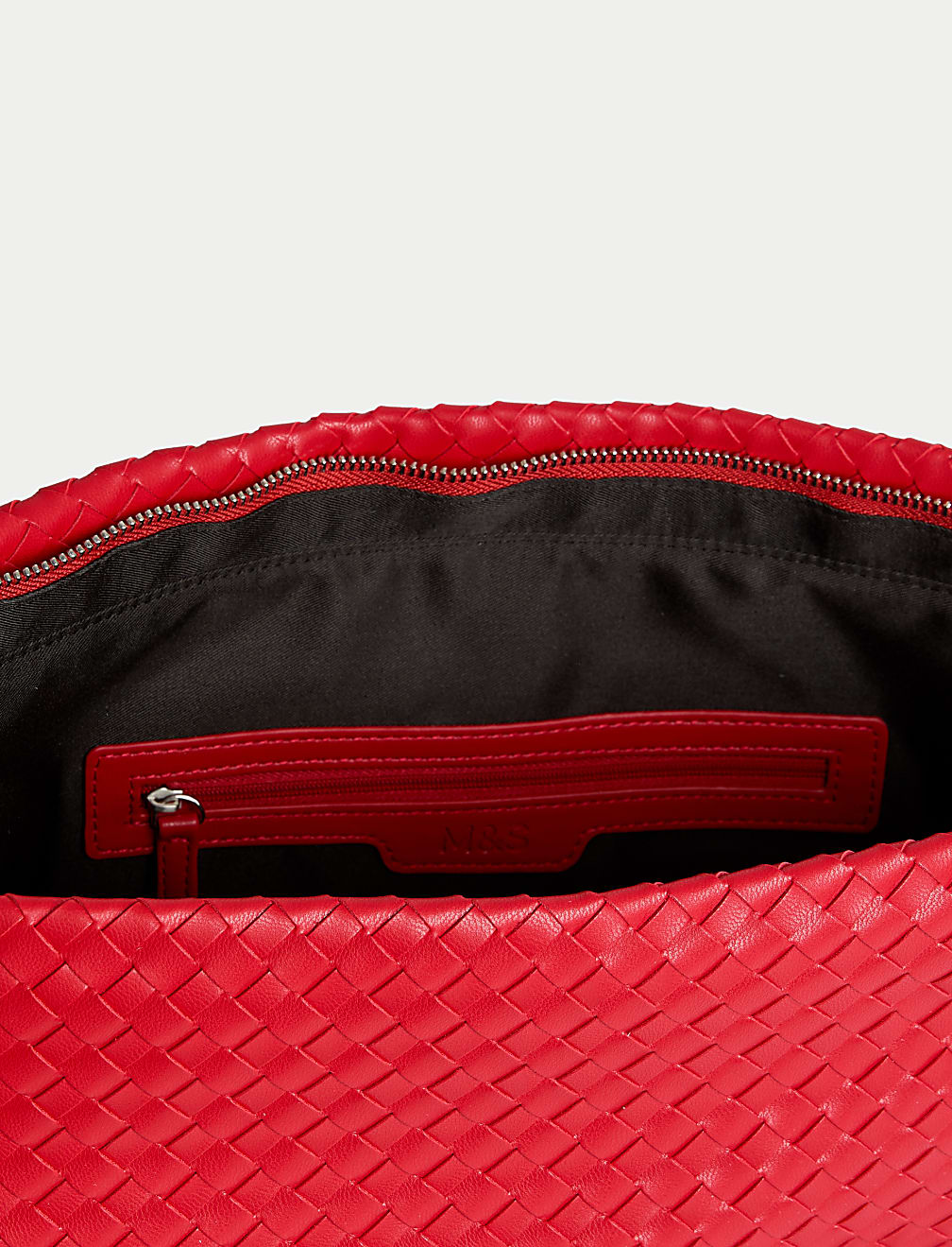 Faux Leather Woven Shoulder Strap
