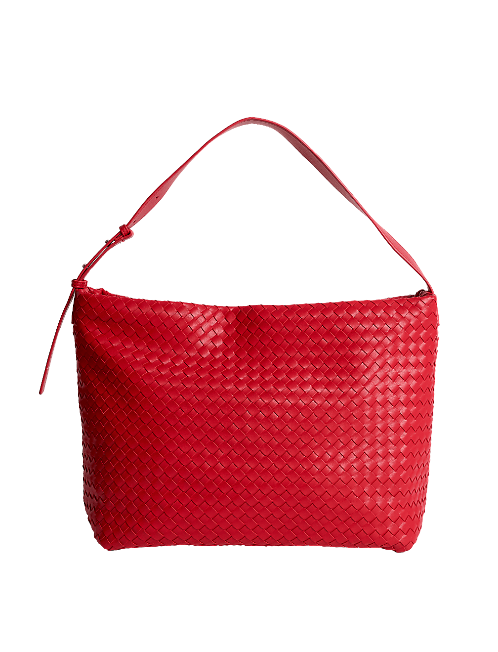 Faux Leather Woven Shoulder Strap