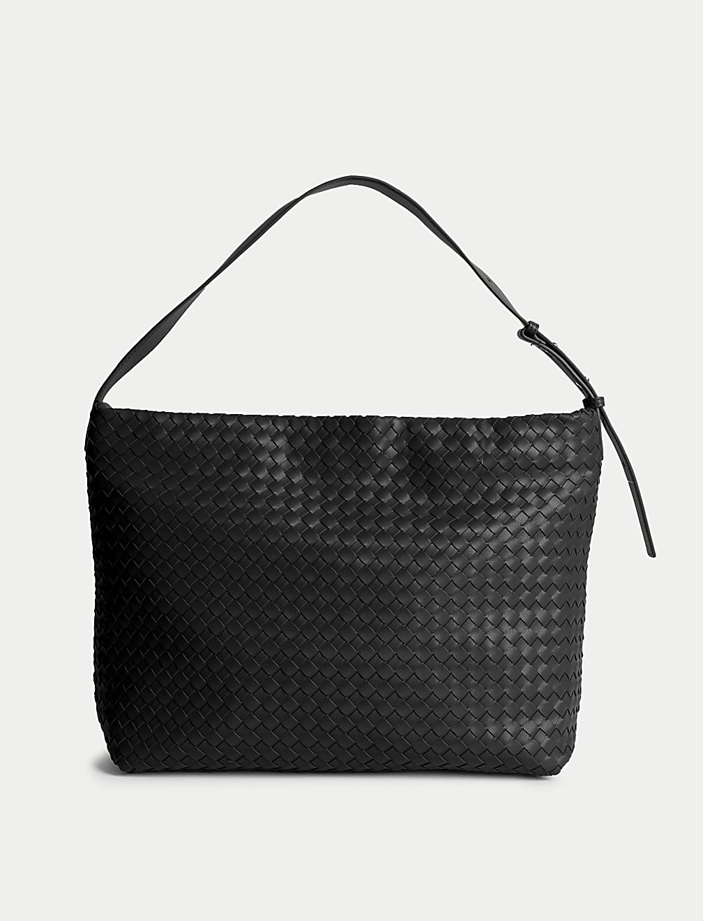 Faux Leather Woven Shoulder Strap