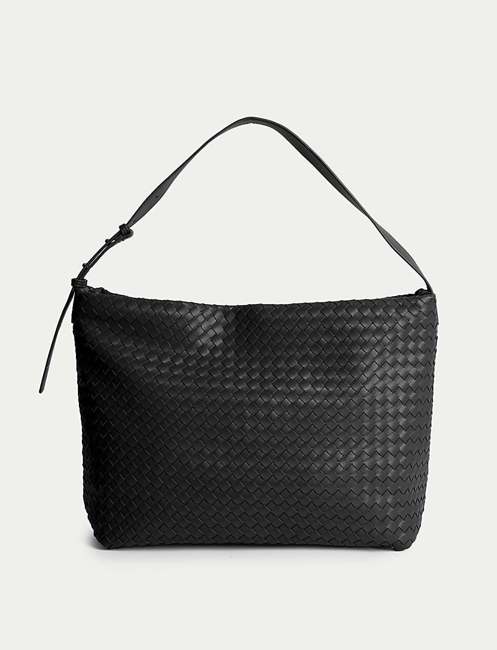 Faux Leather Woven Shoulder Strap
