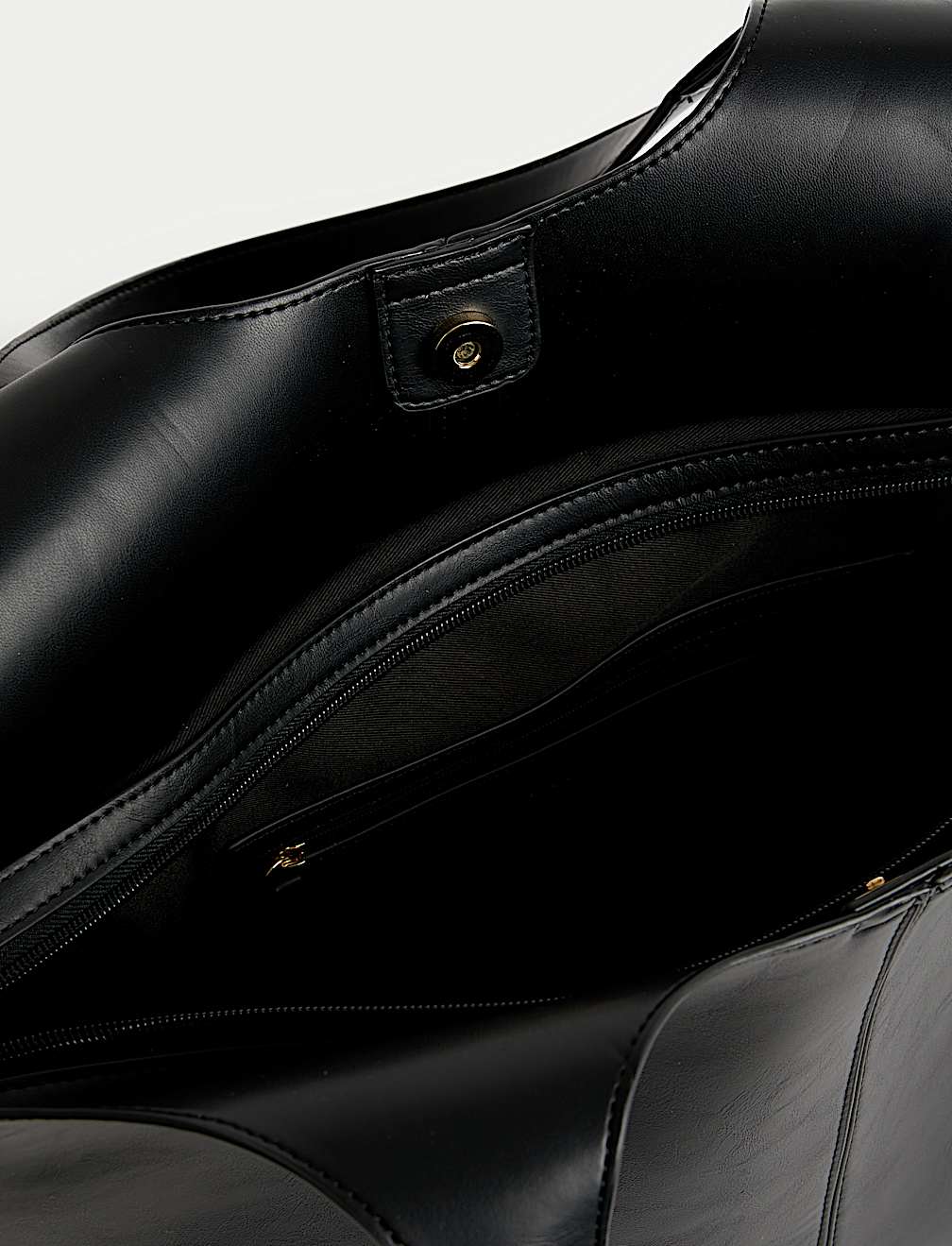 Faux Leather Shoulder Tote Bag
