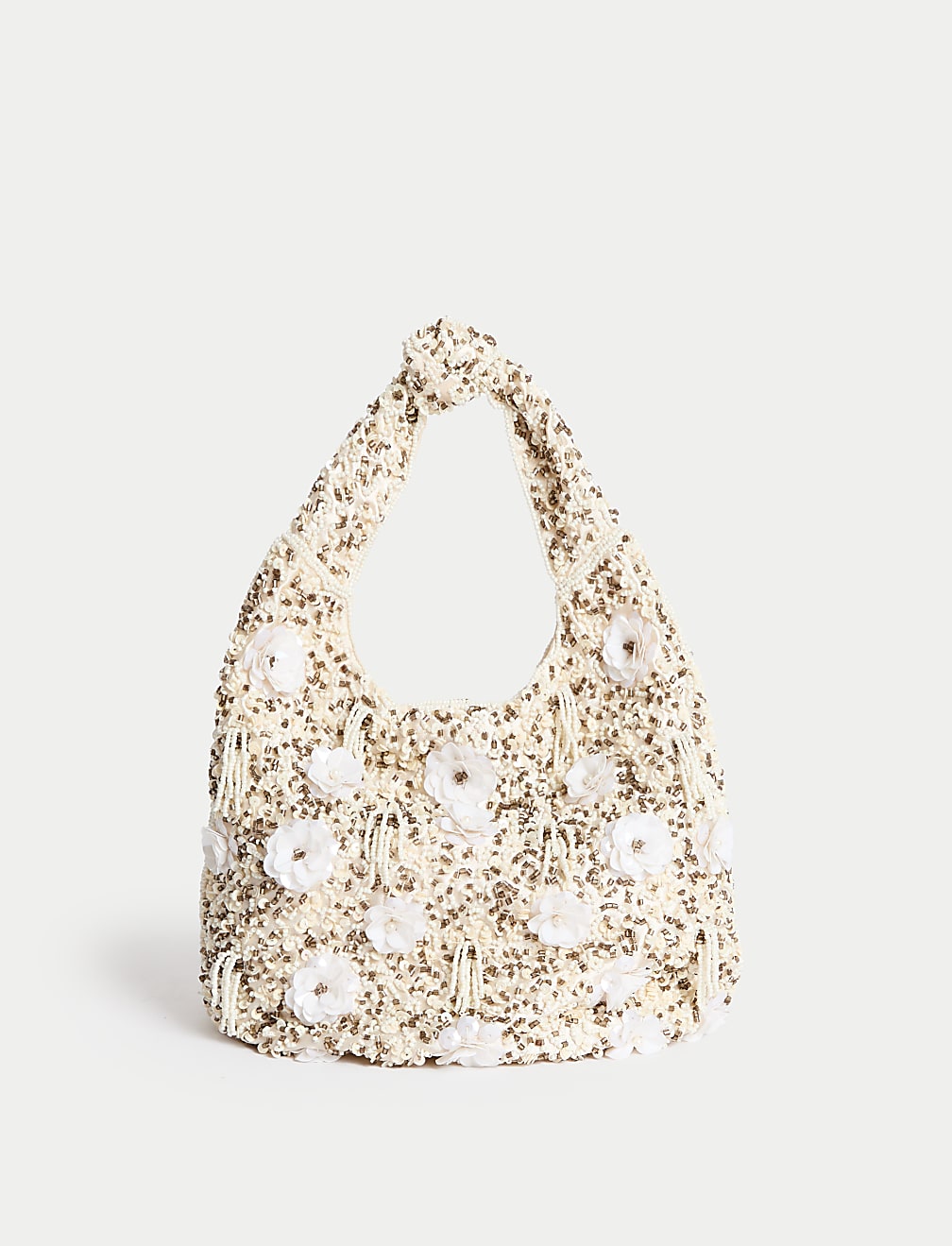 Beaded Top Handle Grab Bag