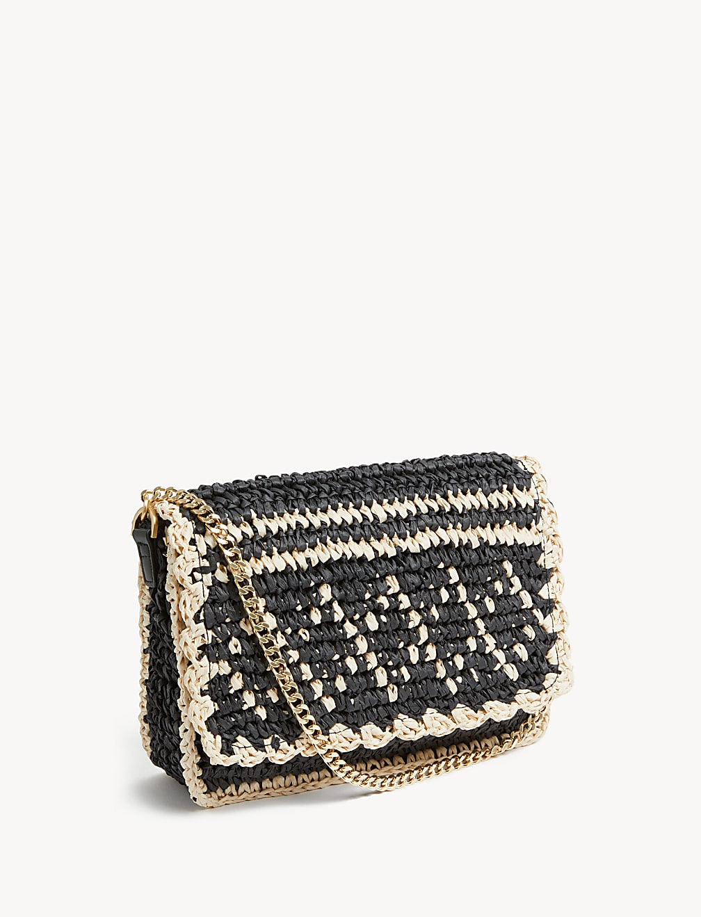 Straw Chain Strap Underarm Bag