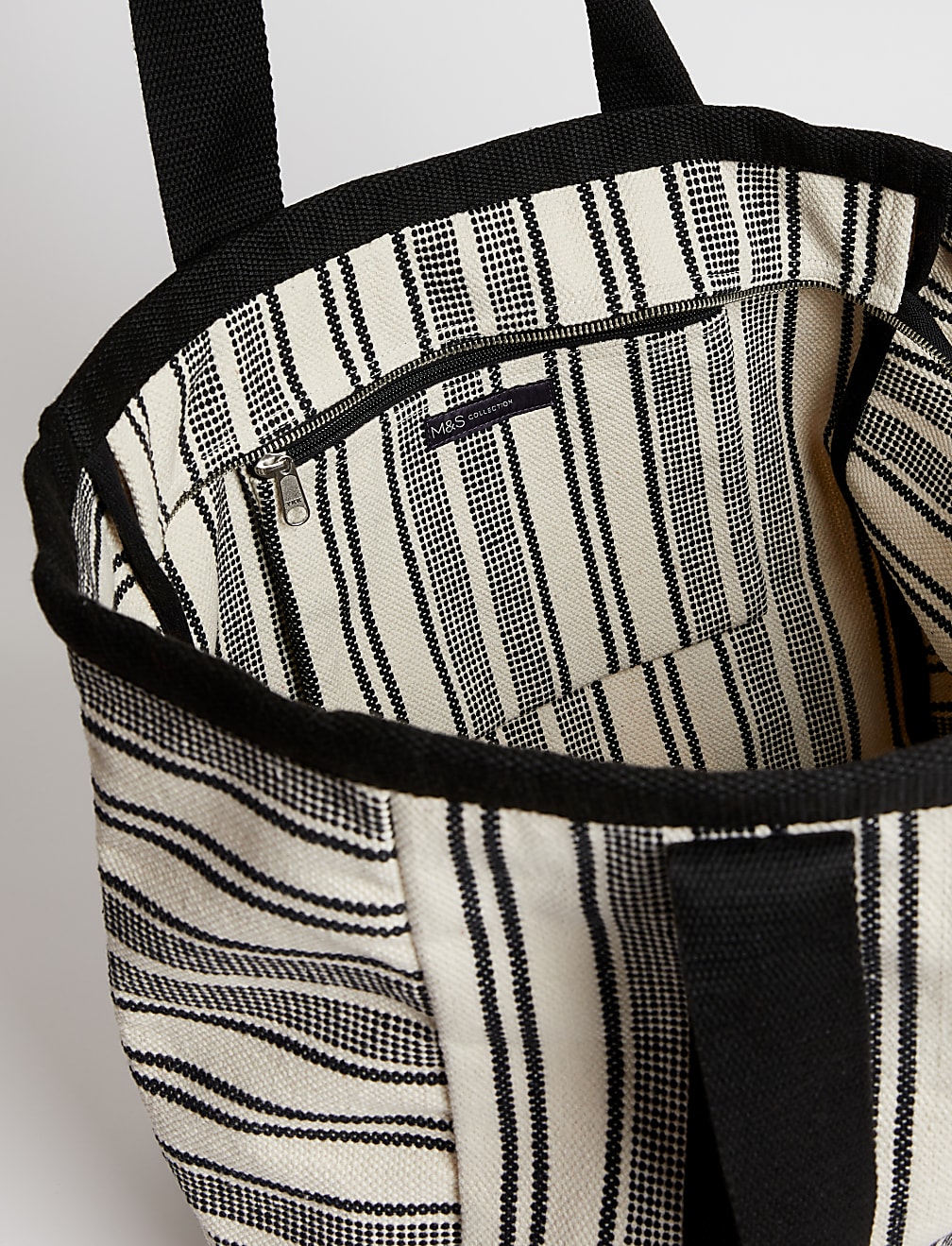 Canvas Striped Beach Bag