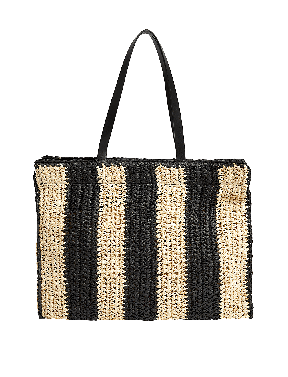 Straw Striped Tote Bag