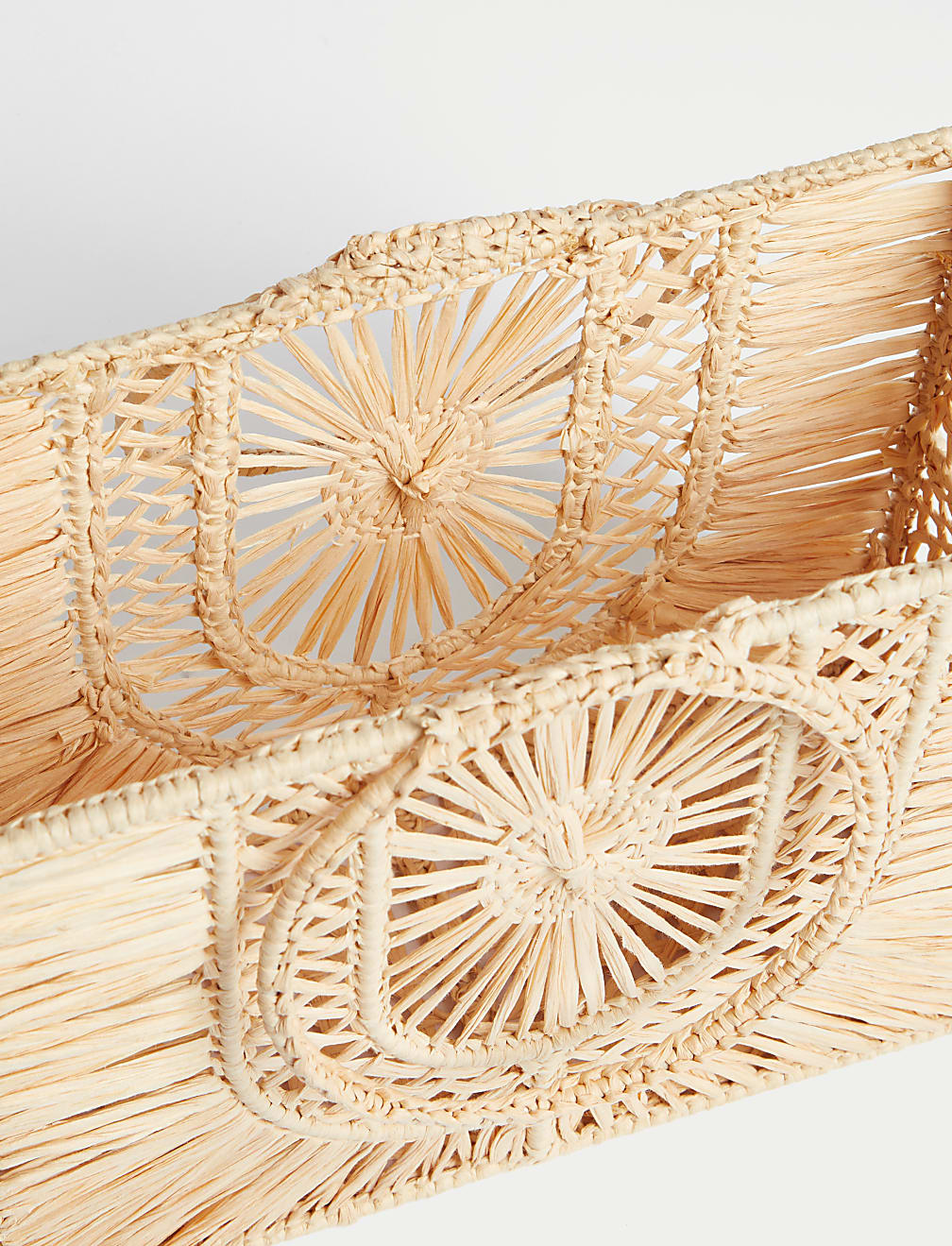 Straw Top Handle Structured Bag